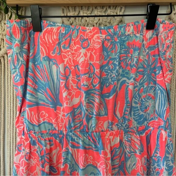 LILLY PULITZER Summer Siren Pink Sun Ray 100% Cotton Windsor Dress Large - Picture 5 of 9